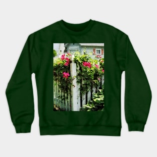 Clematis - Clematis on Fence Crewneck Sweatshirt